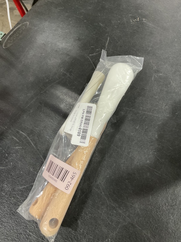 Photo 1 of 2PCS Wood Laundry Stain Brush Soft Bristles Cleaning Brush Long Handle Clothes Brush Laundry Brush for Stain Removal on Clothes Fabrics Sneaker Shoes Cleaner Brush