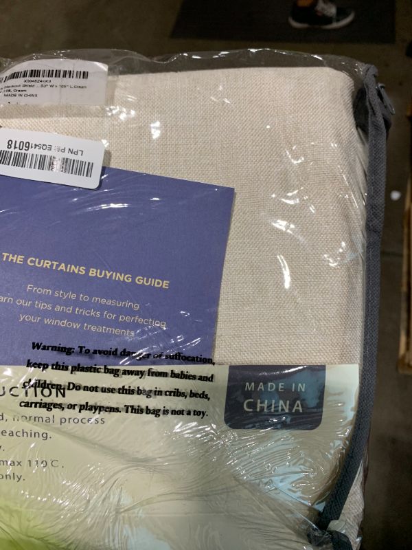 Photo 1 of 100% Blackout Shield Linen Blackout Curtains for Bedroom 108 Inches Long, Back Tab/Rod Pocket Living Room Drapes, Thermal Insulated Blackout Curtains 2 Panels Set, 50" W x 108" L,Cream