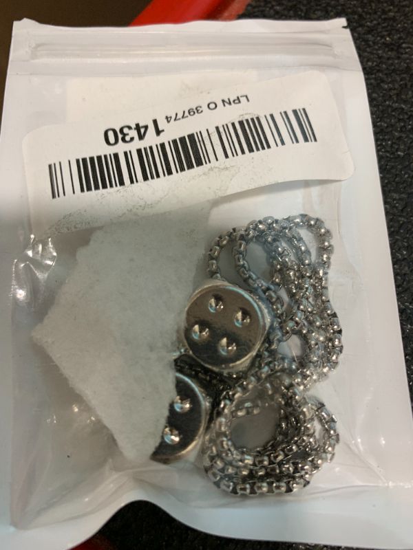 Photo 1 of AMIORO Creative Hanging Dice with Dots Car Metal Pendant Rear View Mirrors Charms Ornament (Silver)
