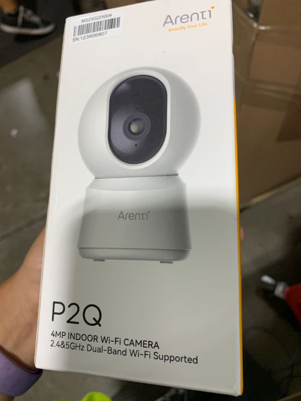 Photo 1 of ARENTI 5G Security Camera Indoor, 4MP Pet Camera with Speaker for Dog/Cat, Baby Monitor with Phone App, Dual-Band WiFi, Auto Tracking, Super Night Vision, 2-Way Talk, Cloud & SD Card Storage