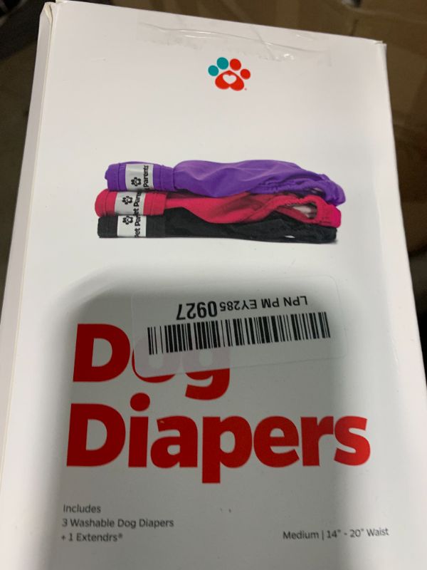 Photo 1 of Pet Parents® Washable Dog Diapers (3pack) + Extendrs® of Durable Doggie Diapers, Premium Dog Diapers Female (Medium, Princess)