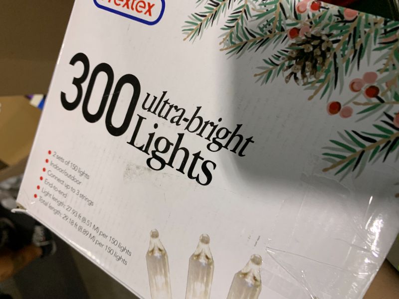 Photo 1 of PREXTEX 300 Count Clear Christmas Tree Lights with White Wire - 60 ft Warm White Twinkle Lights for Indoor or Outdoor Use - Holiday Fairy String Lighting for Christmas Trees, Patios, and More