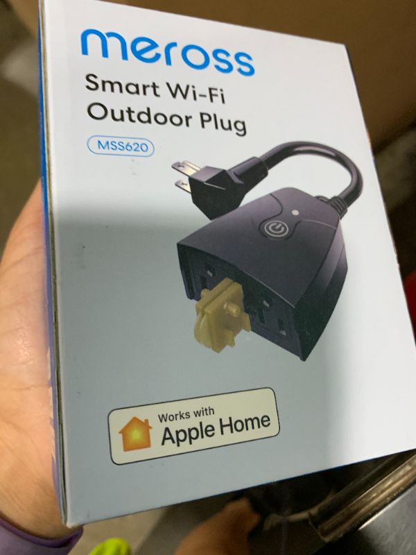 Photo 1 of meross Outdoor Smart Plug Compatible with Apple HomeKit, Siri, Alexa, Google Assistant and SmartThings, Waterproof Outdoor Outlet, Remote & Voice Control, Timer, FCC and ETL Certified