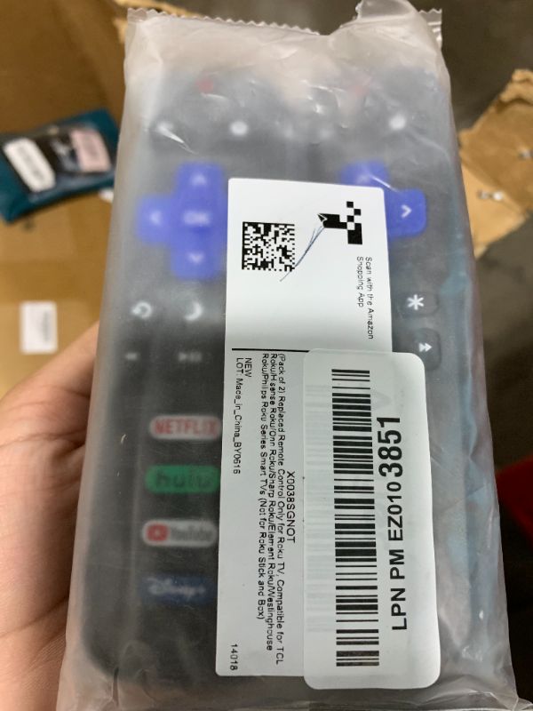Photo 1 of (Pack of 2) Replacement-Remote-Control for Roku-TV,Compatible for TCL Roku/Hisense Roku/Onn Roku/Philips Roku Smart TVs(Not for Roku Stick and Box)