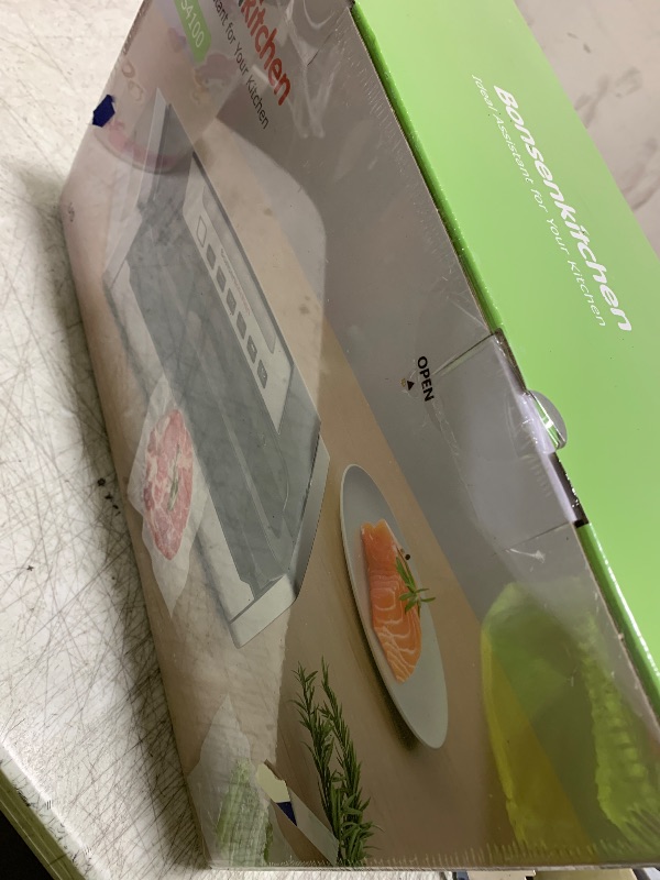 Photo 1 of Bonsenkitchen Vacuum Sealer Machine, Powerful Low-Noise Food Vacuum Sealer for High-Speed Continuous Working, Handle Locked Design, Built-in Cutter, 2 Bag Rolls + 100 PCS Vacuum Bags