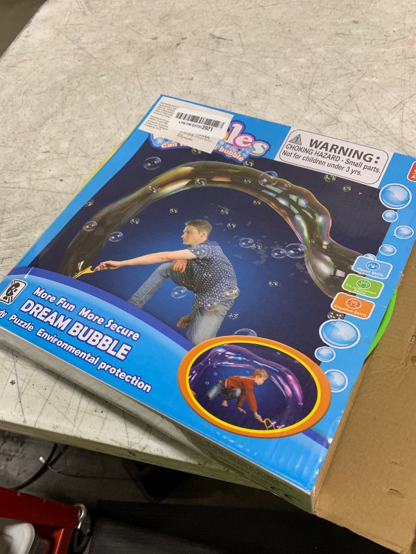 Photo 1 of Giant Bubble Wand Set for Kids and Adults with Concentrated Refill, Fun Outdoor and Indoor Activity for Girls, Boys, Toddlers and Children to Enjoy