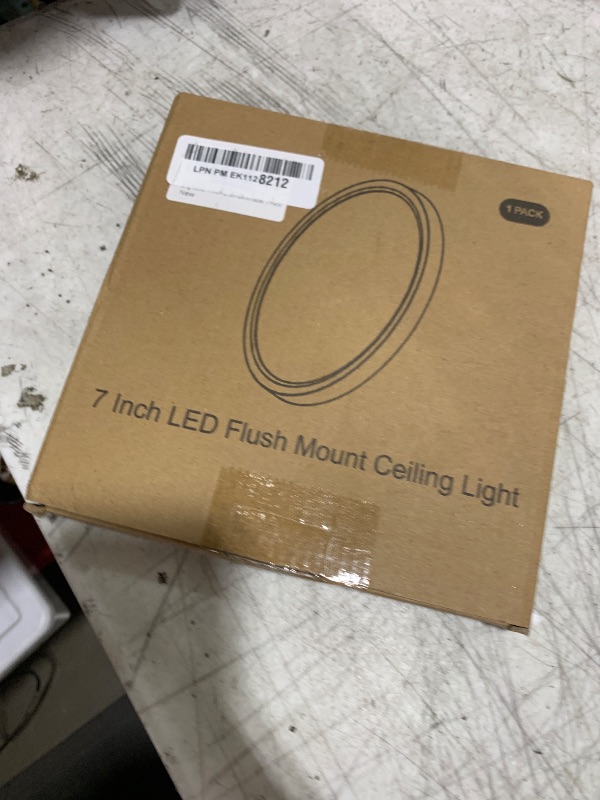 Photo 1 of Brightever 7 Inch LED Flush Mount Ceiling Light Fixture, 15W 1600LM, Super Slim 0.67 Inch Small LED Ceiling Light, 5000K Daylight White Ceiling Lamps for Bedroom, Closet, Hallway, Non-Dimmable, 1 Pack