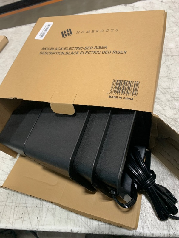 Photo 1 of HomeRoots Bed Risers Set of 8 Heavy Duty Plastic 3, 5 or 8 Inch Adjustable Risers for Bed, Furniture Sofa, Table, and Chair - Electric-Black