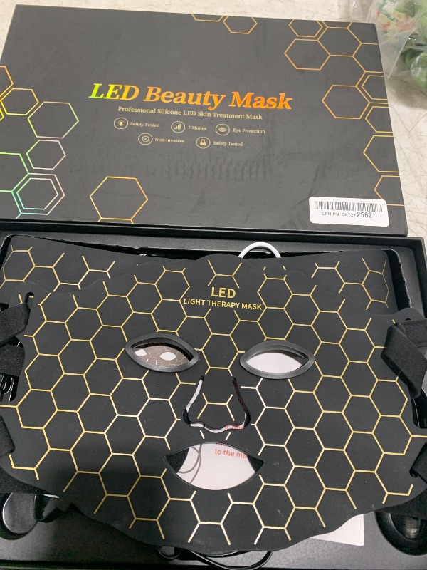 Photo 1 of Yahi Red Light Therapy for Face, Led Face Mask Light Therapy, 7 Colors LED Face & Neck Mask Light Therapy At Home, Black