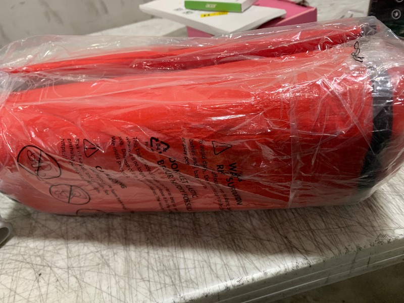Photo 1 of HOMEST Christmas Tree Storage Bag, Fits for 9 ft Xmas Artificials, Zippered Box with Reinforced Carrying Handles and Wheels, Red (Bag Only)