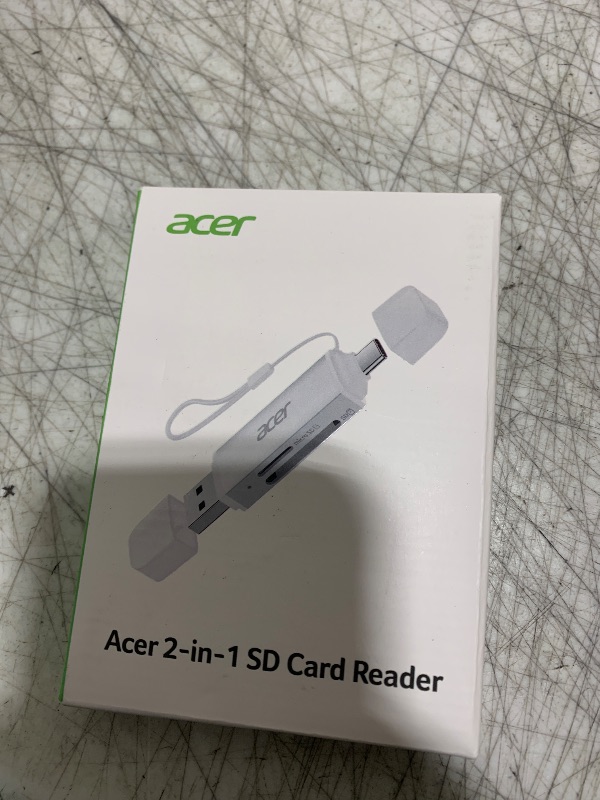 Photo 1 of acer SD Card Reader USB C, Dual Slots USB 3.0 Type C to Micro SD Card Adapter, Memory Card Reader for MicroSD, SDHC, SDXC, Compatible with Laptop, PC, iPhone16/15, MacBook, iPad Pro, Android-Silver