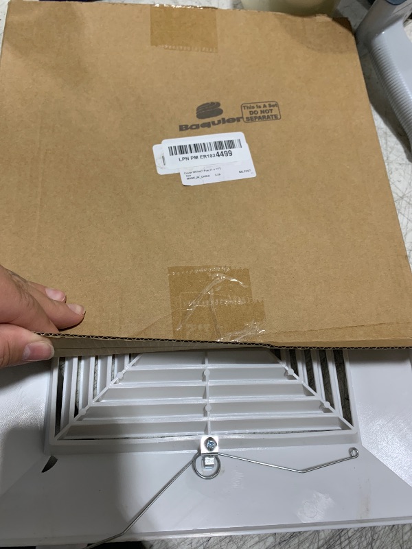 Photo 1 of Baquler 1 Pcs Exhaust Bathroom Fan Cover 11 x 11'' Bathroom Ceiling Grille with Springs Plastic Replacement Vent Fan Fits Models 663 670 671 675 688 689 Ventilation Plastic Cover White