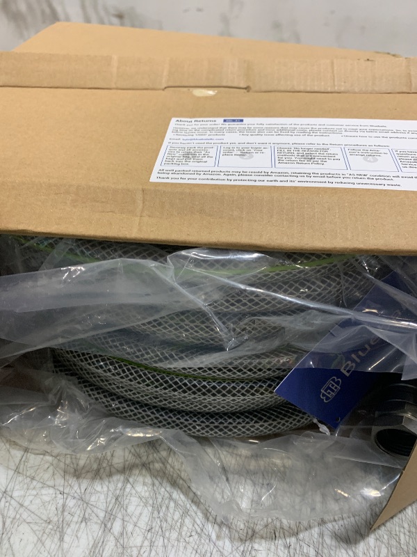 Photo 1 of Flexible Garden Hose 100 FT - Heavy Duty Non-Expandable 100FT Outdoor Water Hose Pipe, 1/2" x 100Feet, 3/4" Solid Swivel Fittings, 100 Feet, Kink and Leak Proof