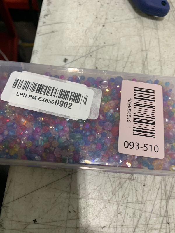 Photo 1 of 1000PCS Multicolor Glass Beads Rainbow Crystal DIY Bracelets Beads for Jewelry Necklace Wristband Earring Key Chain Crafts Kit (Colorful)