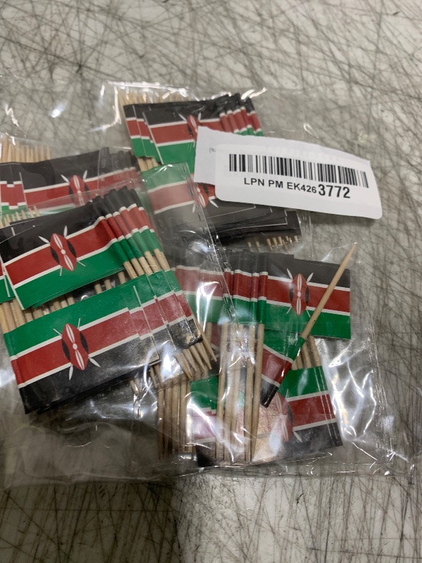 Photo 1 of stidsds 100 Pcs Kenya Flag Kenya Toothpick Flags Mini Small Kenyan Cupcake Toppers Stick Flags Banner Party Cocktail Fruit Decoration