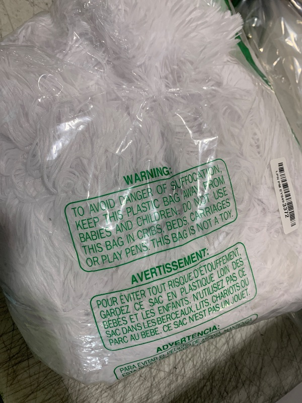 Photo 1 of XeGe Faux Fur Bean Bag Cover(No Filler), Fluffy Stuffed Animal Storage Bean Bag Chair Cover for Bedroom Home Decor, Furry Fuzzy Big Gaming Bean Bag Cover for Adults Teens Kids Girls, Anti-Slip, White