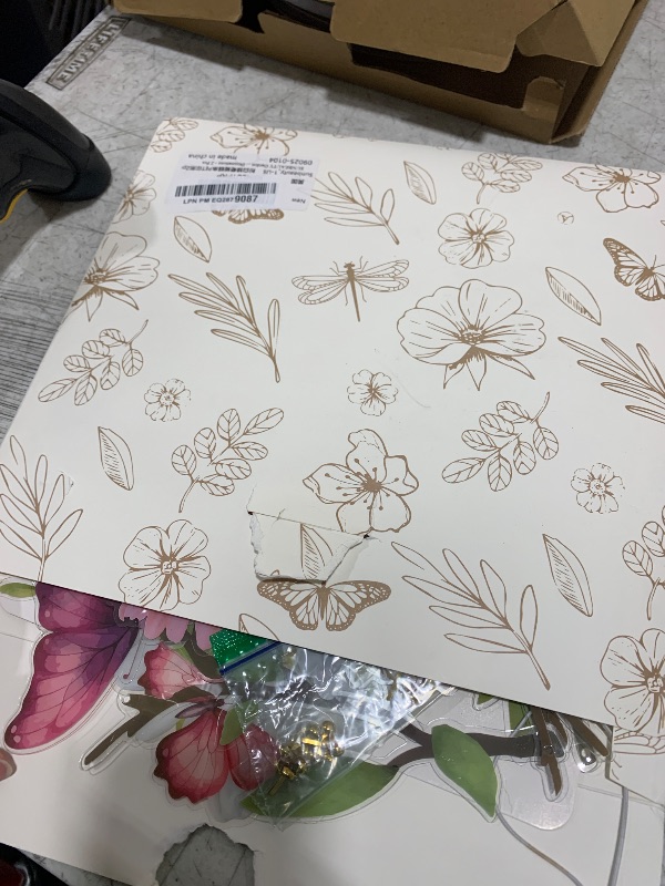 Photo 1 of SUNBEAUTY Garden Party Flower Banner Reusable Wildflower Garland for Enchanted Garden Woodland Tropical Theme Wedding Baby Shower Birthday Tea Supplies Girl Decorations - 2 Pcs