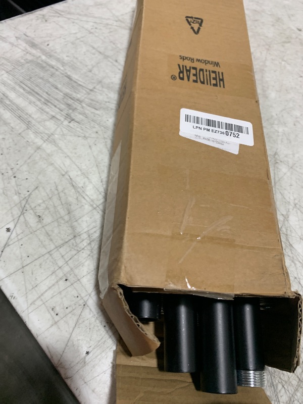 Photo 1 of HEI! DEAR Black Curtain Rods 72 to 144 Inch(6-12FT),1 Inch Long Curtain Rod,Adjustable Heavy Duty Curtain Rods,Modern Decorative Drapery Rods,Telescoping Window Single Curtain Rod 36-150",Matte Black