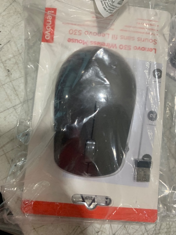 Photo 1 of Lenovo 530 Full Size Wireless Computer Mouse for PC, Laptop, Computer with Windows - 2.4 GHz Nano USB Receiver - Ambidextrous Design - 12 Months Battery Life - Graphite Grey