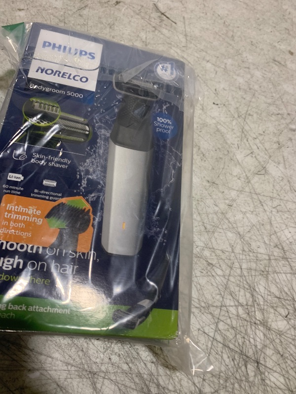 Photo 1 of Philips Bodygroom Series 5000, Showerproof Groin and Body Trimmer, Close and Comfortable Shave, Complete Body Grooming Including Back, 60 Min. Runtime, Model BG5025/40