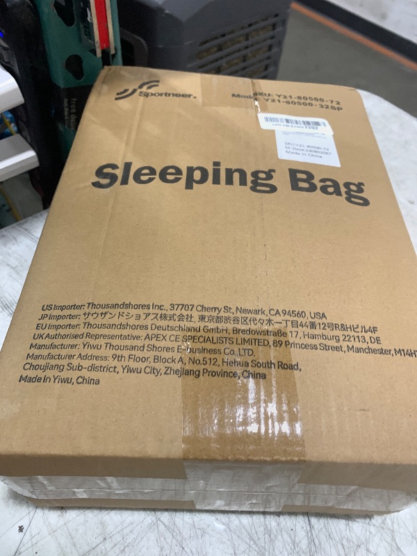 Photo 1 of Sportneer Sleeping Bag, XL Sleeping Bags for Adults Kids Boys Girls - Warm Cold Weather Sleeping Bag for 4 Seasons - Compact Camping Essentials Gear Accessories, Backpacking, Hiking