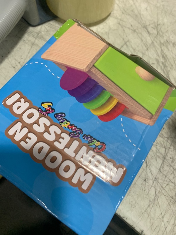 Photo 1 of Montessori Toys for 1-3 Year Old: Color Sorting Wooden Drawer Box Toy for Toddlers, Object Permanence and Fine Motor Sensory Toy, 12-18 Months Busy Board Matching Game for Baby Boys and Girls Gifts