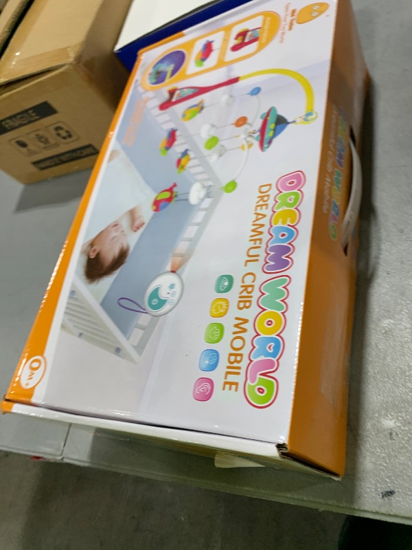 Photo 1 of Mini Tudou Musical Baby Crib Mobile Toy with Lights and Music, Star Projector Function and Cartoon Rattles, Remote Control Musical Box with 108 Melodies, Toy for Newborn Sleep