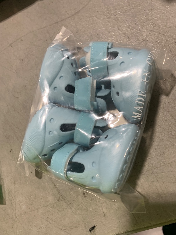 Photo 1 of DOGOYS Dog Shoes, Dog Sandals for Hot Pavement, Non-Slip Waterproof Dog Booties for Winter Snowy Day and Summer, Adjustable Straps Easy-Clean Beach Outdoor Pet Boots Rugged Sole-4Pcs Blue