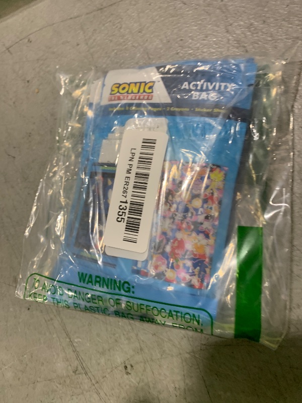 Photo 1 of Sonic The Hedgehog 8 Pc Mini Party Favors Set - Bundle with 8 Video Game Activity Packs | Mini Coloring Books, Stickers, and Goodie Bags (Sonic Birthday Party Supplies Decorations)