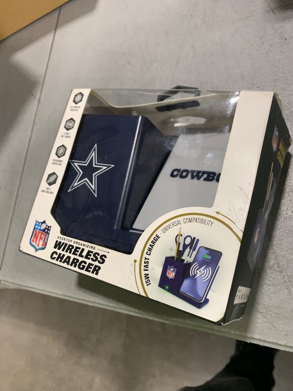 Photo 1 of SOAR NFL Wireless Charger and Desktop Organizer, Dallas Cowboys