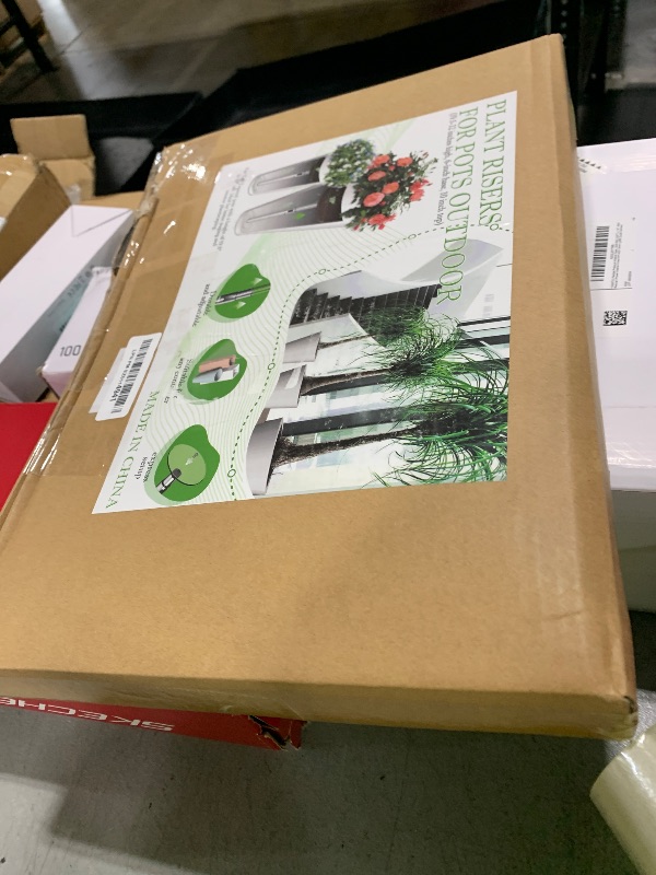 Photo 1 of Hazztoll Adjustable Plant Risers for Inside Pot, Planter Insert for Large ?Container?, 20-32'' Rise Filler Riser of Tall Flower Bed, Metal Lift Insert for Tall Taper (6 “8“10” Base or Top)