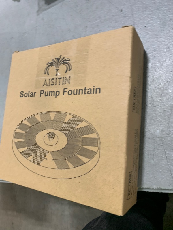 Photo 1 of AISITIN 2.5W Solar Bird Bath Fountain Pump, Solar Fountain Pump for Bird Bath with 6 Nozzles, 6.7" Solar Powered Water Fountain Pump for Garden, Ponds, Pool, Fish Tank, Aquarium and Outdoor
