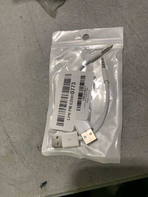 Photo 1 of iAbler iPod Shuffle Cable, 2 Pack 3.5mm Jack/Plug to USB USB Power Charger Sync Data Transfer Cable for iPod Shuffle 3rd 4th 5th MP3/MP4