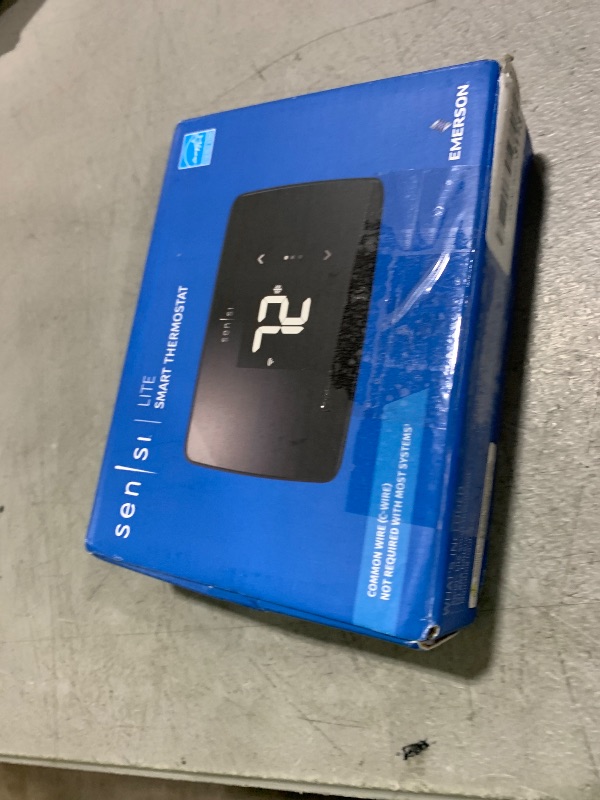 Photo 1 of Sensi Lite Smart Thermostat, Data Privacy, Programmable, Wi-Fi, Easy DIY, Works With Alexa, Energy Star Certified, ST25, Most Systems C-Wire Not Required, Except On Heat/Cool Only and Heat Pump System