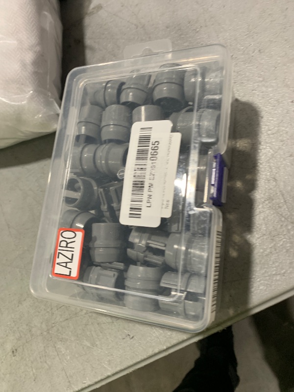 Photo 1 of 50pcs 1/2 Inch Non-Metallic Cable Connector - Snap Style Installation - Labor Saving, for Confined Areas - Single Cable 14/2-10/3 - Two Cables 14/2, 12/2, 14/3AWG(Gray)