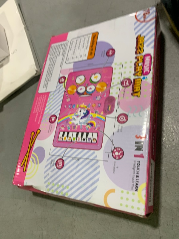 Photo 1 of Toys for 1 Year Old Girl Gifts: Baby Music Mat Toddler Toys Age 1-2 - 3 in 1 Piano Drum Animal Touch Unicorn Toy - Infant Musical Toy 12-18 Months Babies Birthday Easter Gifts for 1 2 3 Year Old Girls