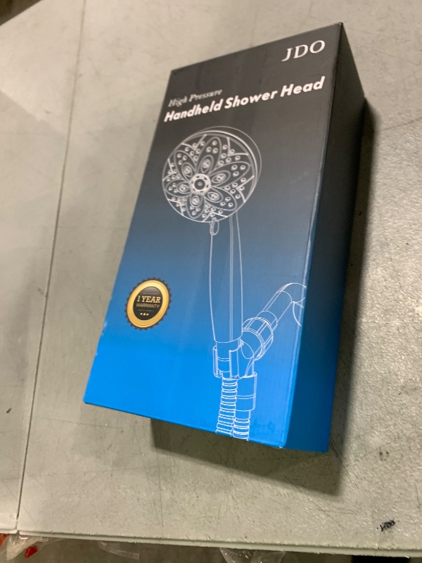 Photo 1 of 6-Setting Shower Head with Handheld, JDO High Pressure Hand held Shower Head, 4.7 Inch Chrome Detachable Showerhead Set with 59 Inch Stainless Steel Hose and Adjustable Showerhead Holder