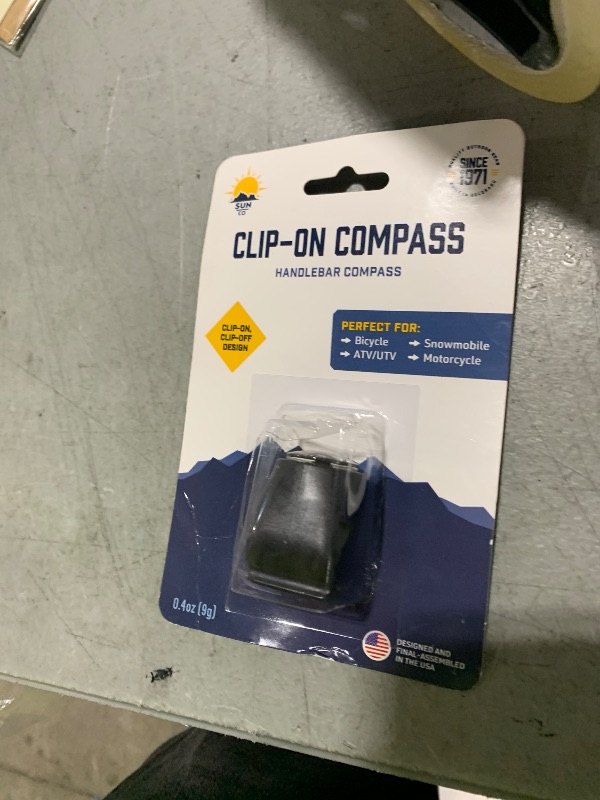 Photo 1 of Sun Company Clip-On Compass for Bikes | Handlebar Compass for Bicycle, Motorcycle, ATV, or Snowmobile