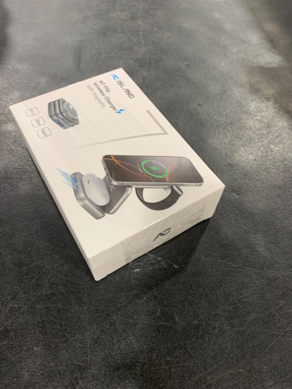 Photo 1 of 5-in-1 Wireless Charger for MagSafe, AC ISLAND Portable Travel Charging Station, 15W Max Fast Foldable Magnetic Stand, Evolved for iPhone 16/15/14/13 Series, Apple Watch, AirPods (with 35W Adapter)