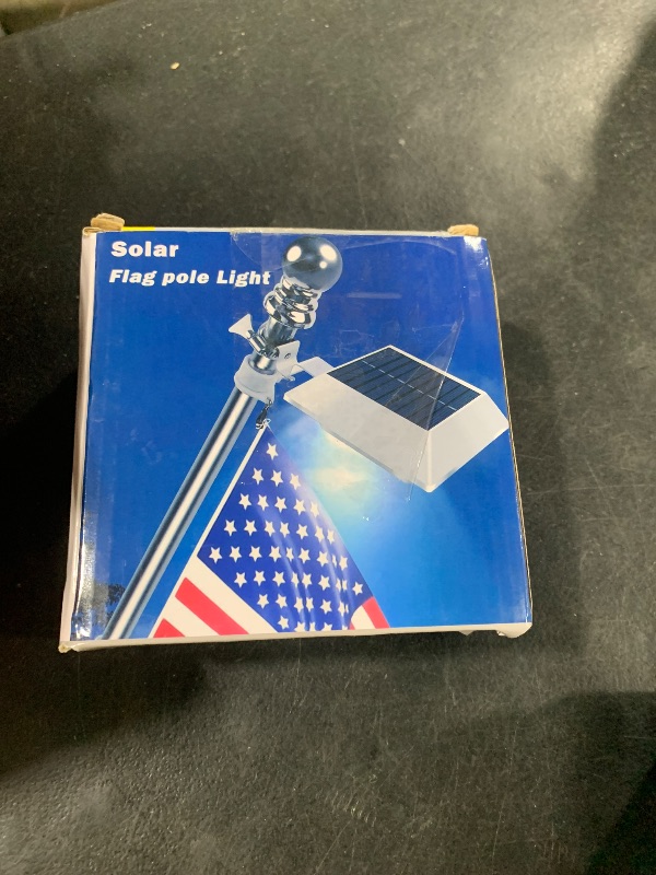 Photo 1 of Solar Flag Pole Light, Bright White 6000k Flagpole Light Upgrade Solar Powered for 5ft 6ft Flag Pole,Waterproof Outdoor Dusk to Dawn Led Solar Lights,Outside House Garden Yard American Flags Decor