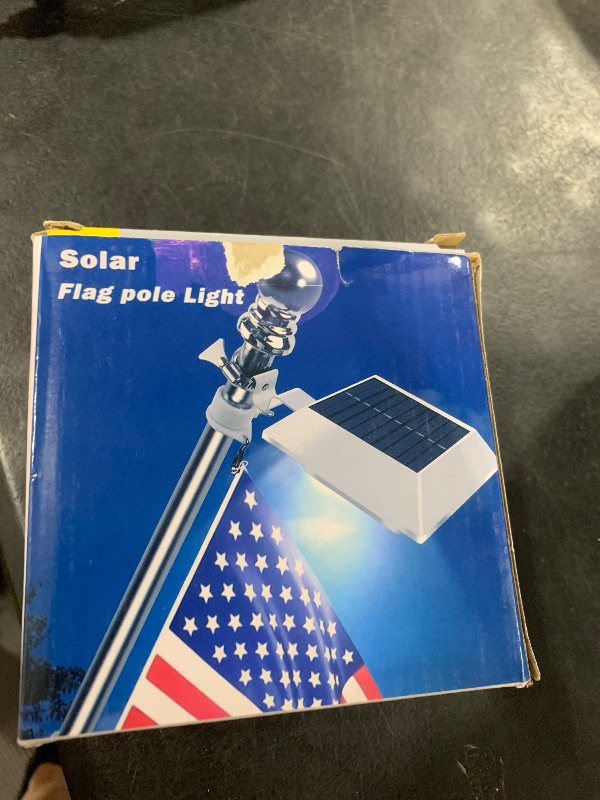 Photo 1 of Solar Flag Pole Light, Bright White 6000k Flagpole Light Upgrade Solar Powered for 5ft 6ft Flag Pole,Waterproof Outdoor Dusk to Dawn Led Solar Lights,Outside House Garden Yard American Flags Decor