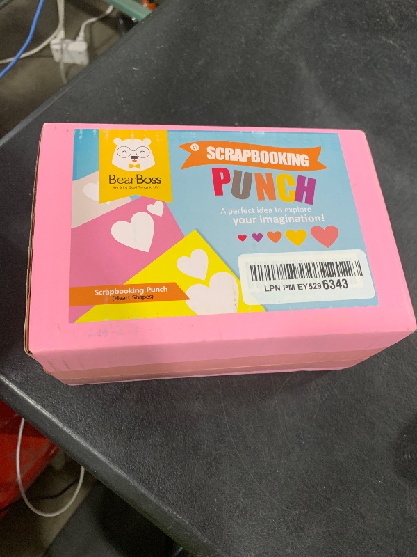 Photo 1 of BearBoss 5 Pack Heart Punch, Craft Hole Punch Shapes, Pink Paper Puncher, Different Size of Scrapbooking Punches for Greeting Card Making, Handcraft, DIY Albums Photos, 0.3'' 0.6'' 1'' 1.5'' 2'' inch