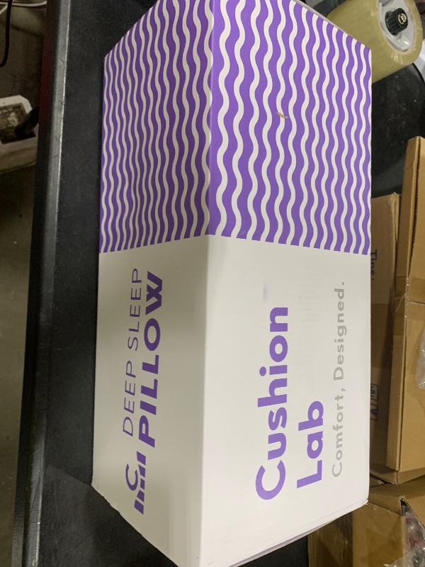 Photo 1 of C CUSHION LAB Deep Sleep Pillow, Patented Ergonomic Contour Design for Side & Back Sleepers, Orthopedic Cervical Shape Gently Cradles Head & Provides Neck Support & Shoulder Pain Relief - Calm Grey