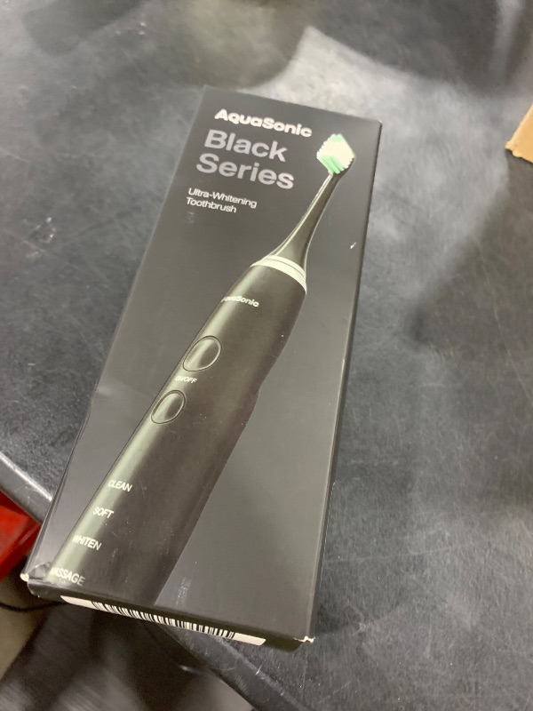 Photo 1 of Aquasonic Black Series Ultra Whitening Toothbrush – ADA Accepted Electric Toothbrush- 8 Brush Heads & Travel Case – 40,000 VPM Electric Motor & Wireless Charging - 4 Modes w Smart Timer