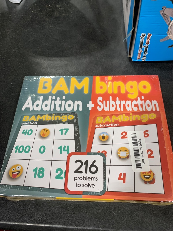 Photo 1 of THE BAMBINO TREE Addition and Subtraction Facts Bingo Game - 1st 2nd & 3rd Grade Educational Math Learning for Classroom & Homeschool