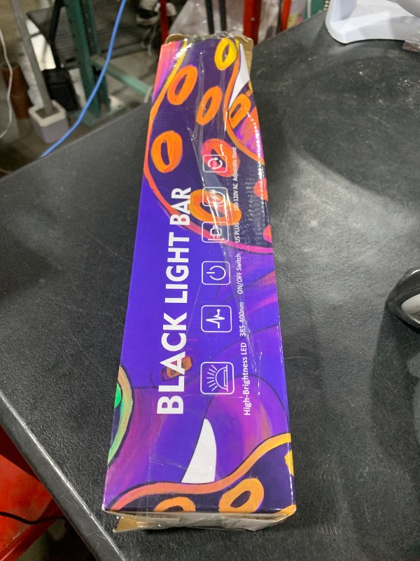 Photo 1 of YIAYETOG 40W Waterproof Black Light Bar, LED Blacklight with 6FT Cord & Switch, IP66 Black Lights for Glow Party, Halloween, Birthday, Body Paint, Bedroom, Classroom, Each Light Up 24x24ft, 1 Pack
