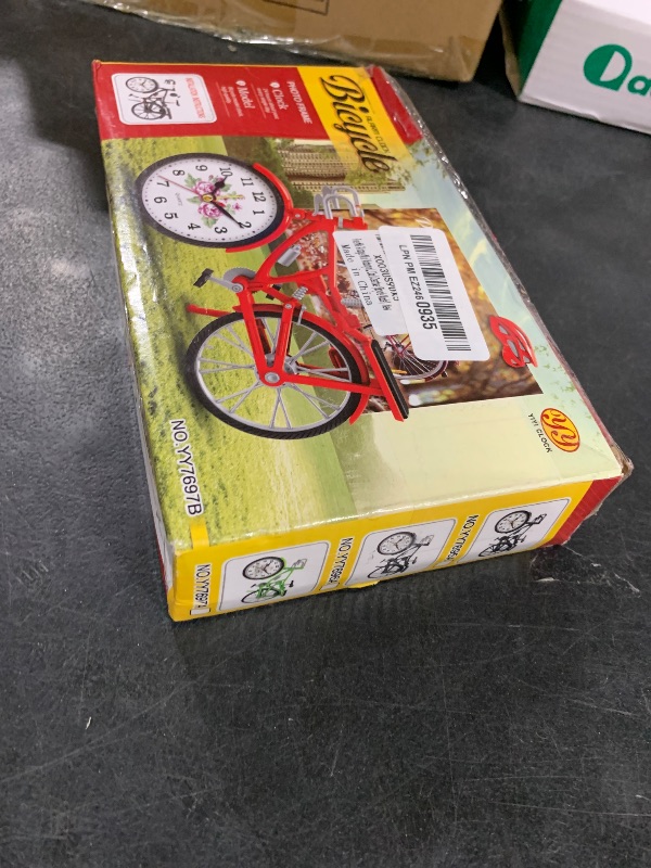 Photo 1 of FinerMe Vintage Mini Motorcycle/Bicycle Model Alarm Clock Battery Powered Desk Shelf Clock Creative (Bicycle Model)