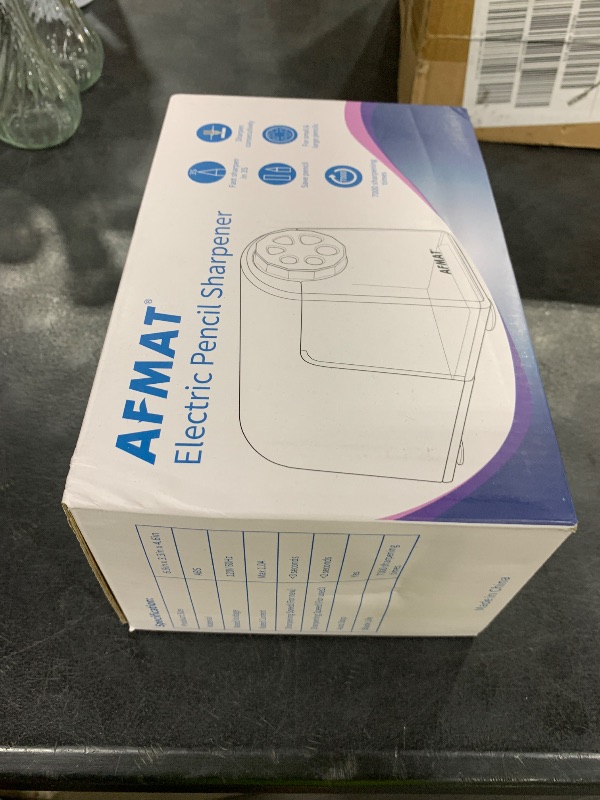 Photo 1 of AFMAT Heavy Duty Electric Pencil Sharpener for Classroom, 6 Holes, Electric Pencil Sharpeners for Home, Pencil Sharpener Plug in for 6-11mm Pencils, Auto Stop, Super Fast, Save Pencils, Black