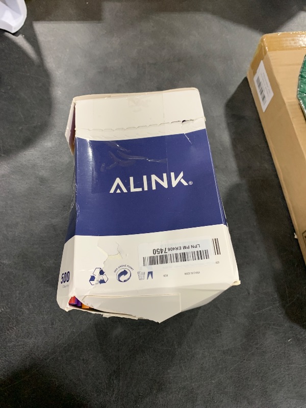 Photo 1 of ALINK 500-Pack Solid Colors Flexible Drinking Straws, Plastic Disposable Bendy Straws - 7.75" x 0.23"