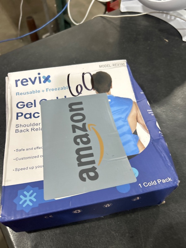 Photo 1 of REVIX Large Ice Pack for Shoulder and Back with Straps, Reusable Full Back Ice Pack Wrap Cold Compression Therapy for Discomfort and Fatigue Relief, Post-Workout Recovery